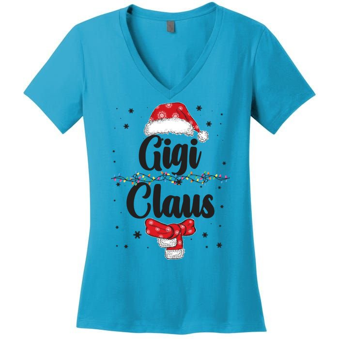 Cute Christmas Gigi Claus Women's V-Neck T-Shirt