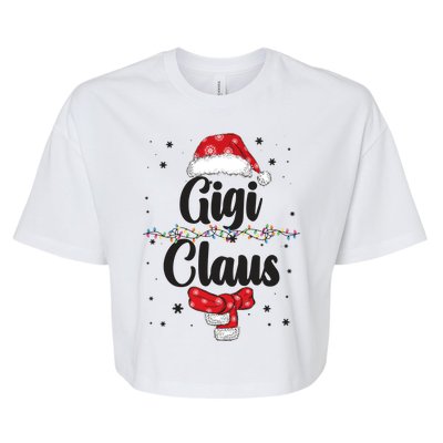 Cute Christmas Gigi Claus Bella+Canvas Jersey Crop Tee