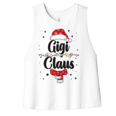 Cute Christmas Gigi Claus Women's Racerback Cropped Tank