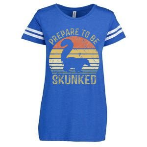 Cribbage Card Game Player Funny Lover Prepare To Be Skunked Enza Ladies Jersey Football T-Shirt