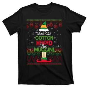 Cutest Cotton Headed Ninny Muggins Funny Christmas Elf T-Shirt