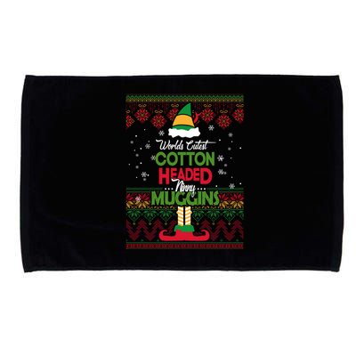 Cutest Cotton Headed Ninny Muggins Funny Christmas Elf Microfiber Hand Towel