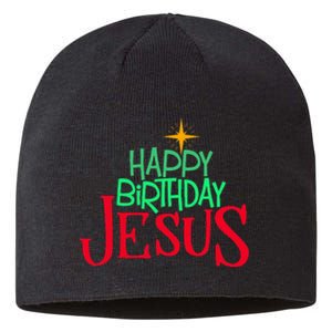 Christian Christmas Happy Birthday Jesus Sustainable Beanie