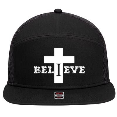 Christian 7 Panel Mesh Trucker Snapback Hat