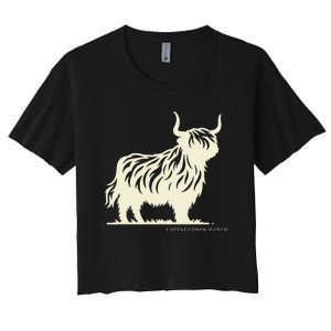 Cattle Creek Highland Cow Women's Crop Top Tee