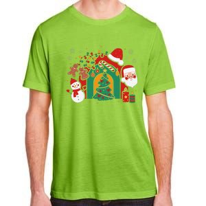 Candy Cane Holly Merry Christmas Happy Xmas Holidays Adult ChromaSoft Performance T-Shirt