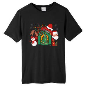 Candy Cane Holly Merry Christmas Happy Xmas Holidays Tall Fusion ChromaSoft Performance T-Shirt