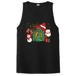 Candy Cane Holly Merry Christmas Happy Xmas Holidays PosiCharge Competitor Tank