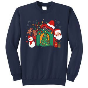 Candy Cane Holly Merry Christmas Happy Xmas Holidays Sweatshirt