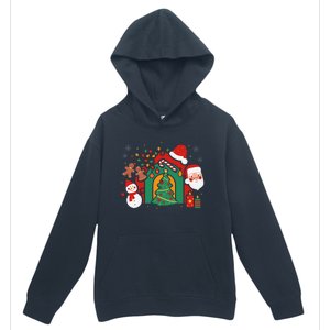 Candy Cane Holly Merry Christmas Happy Xmas Holidays Urban Pullover Hoodie