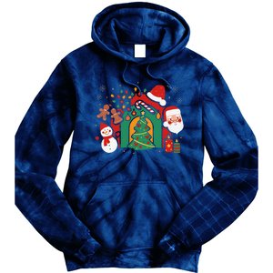 Candy Cane Holly Merry Christmas Happy Xmas Holidays Tie Dye Hoodie