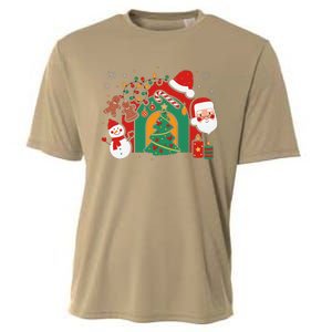 Candy Cane Holly Merry Christmas Happy Xmas Holidays Cooling Performance Crew T-Shirt