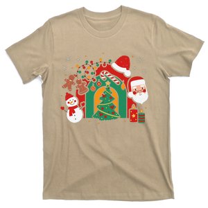 Candy Cane Holly Merry Christmas Happy Xmas Holidays T-Shirt