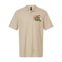 Candy Cane Holly Merry Christmas Happy Xmas Holidays Softstyle Adult Sport Polo