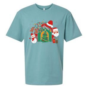 Candy Cane Holly Merry Christmas Happy Xmas Holidays Sueded Cloud Jersey T-Shirt