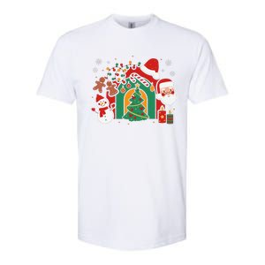 Candy Cane Holly Merry Christmas Happy Xmas Holidays Softstyle CVC T-Shirt