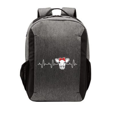 Cattle Cow Heart Valve EKG Heartbeat Cute Cow Lover funny Vector Backpack