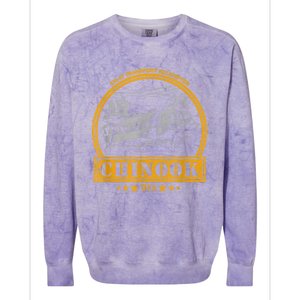 CH47 Chinook Helicopter Colorblast Crewneck Sweatshirt