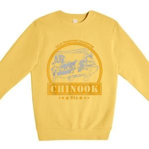 CH47 Chinook Helicopter Premium Crewneck Sweatshirt