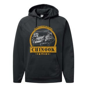 CH47 Chinook Helicopter Performance Fleece Hoodie