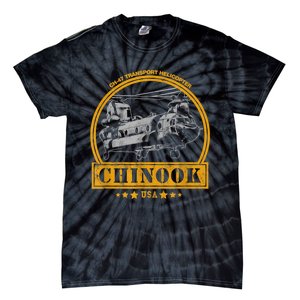 CH47 Chinook Helicopter Tie-Dye T-Shirt