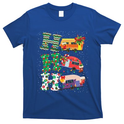 Christmas Campers Ho Ho Ho Funny Camping Lovers Cool Gift T-Shirt