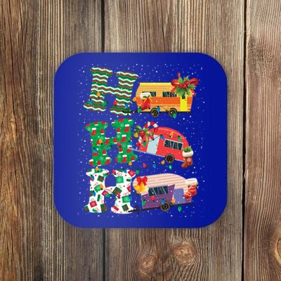 Christmas Campers Ho Ho Ho Funny Camping Lovers Cool Gift Coaster