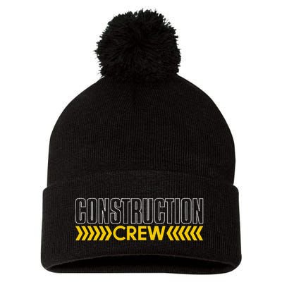 Construction Crew & Highway Worker Pom Pom 12in Knit Beanie