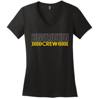 Construction Crew & Highway Worker Women's V-Neck T-Shirt