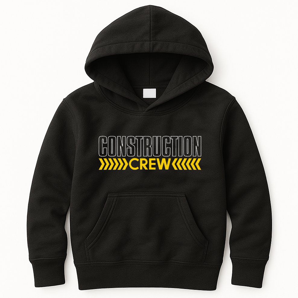 Construction Crew & Highway Worker Kids Hoodie