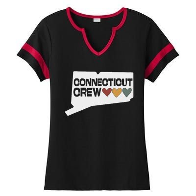 Connecticut Crew Hearts Ladies Halftime Notch Neck Tee