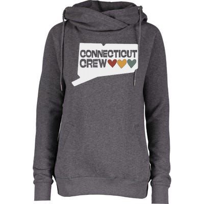 Connecticut Crew Hearts Womens Funnel Neck Pullover Hood