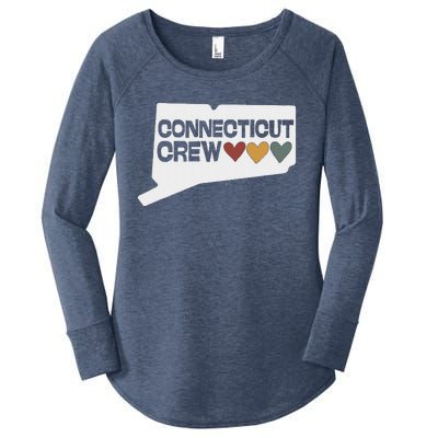 Connecticut Crew Hearts Women's Perfect Tri Tunic Long Sleeve Shirt