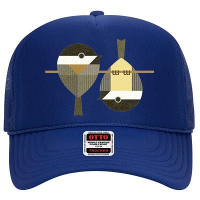 Chickadees High Crown Mesh Back Trucker Hat