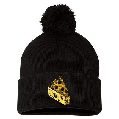 Cheese Pom Pom 12in Knit Beanie