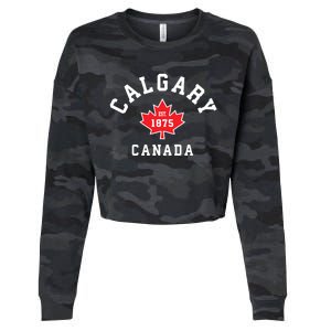 Calgary Canada Hoodie Canadian Flag Maple Leaf Cropped Pullover Crew