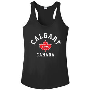 Calgary Canada Hoodie Canadian Flag Maple Leaf Ladies PosiCharge Competitor Racerback Tank