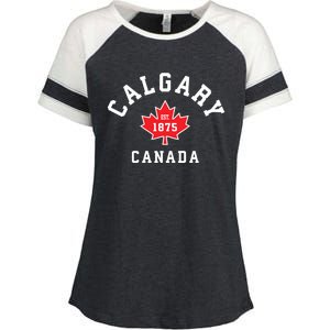 Calgary Canada Hoodie Canadian Flag Maple Leaf Enza Ladies Jersey Colorblock Tee