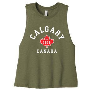 Calgary Canada Hoodie Canadian Flag Maple Leaf Women's Racerback Cropped Tank