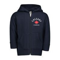 Calgary Canada Hoodie Canadian Flag Maple Leaf Toddler Zip Fleece Hoodie