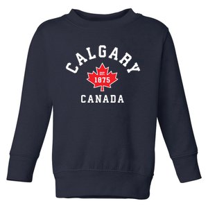 Calgary Canada Hoodie Canadian Flag Maple Leaf Toddler Sweatshirt