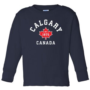 Calgary Canada Hoodie Canadian Flag Maple Leaf Toddler Long Sleeve Shirt