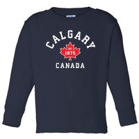 Calgary Canada Hoodie Canadian Flag Maple Leaf Toddler Long Sleeve Shirt