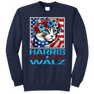 Cute Cat Harris Waltz 2024 Tall Sweatshirt