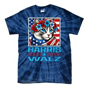 Cute Cat Harris Waltz 2024 Tie-Dye T-Shirt