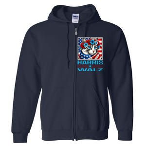 Cute Cat Harris Waltz 2024 Full Zip Hoodie