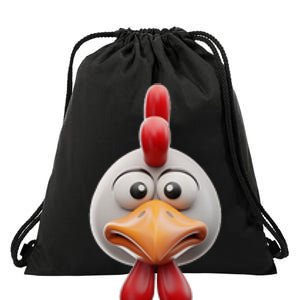 Chicken Chicken Hen Face Costume Drawstring Bag