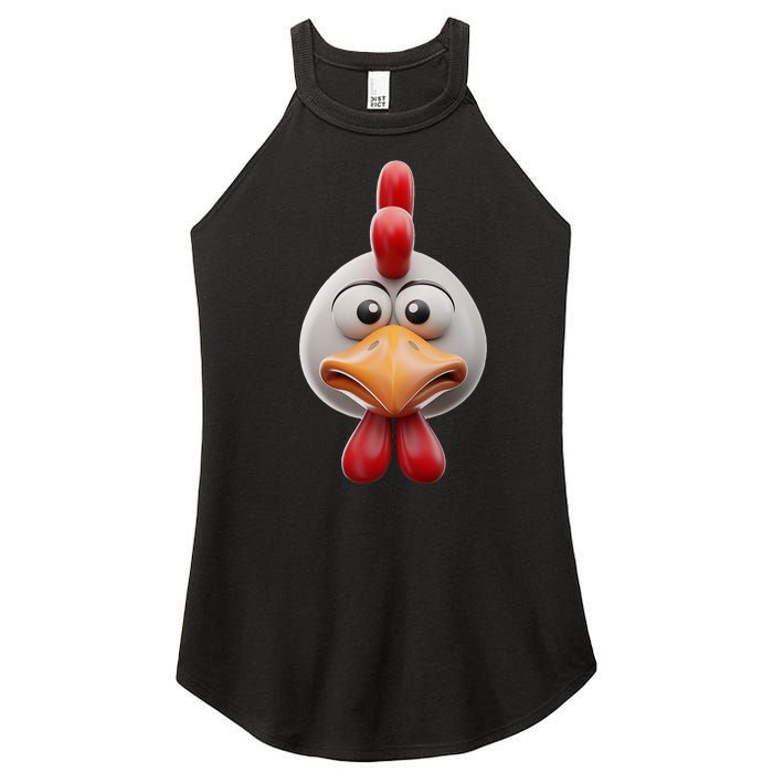 Chicken Chicken Hen Face Costume Women’s Perfect Tri Rocker Tank