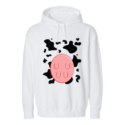 Cow Costume Halloween Garment-Dyed Fleece Hoodie