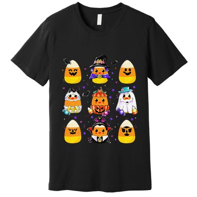 Candy Corn Halloween Costume Characters Candy Corn Crew Gift Premium T-Shirt